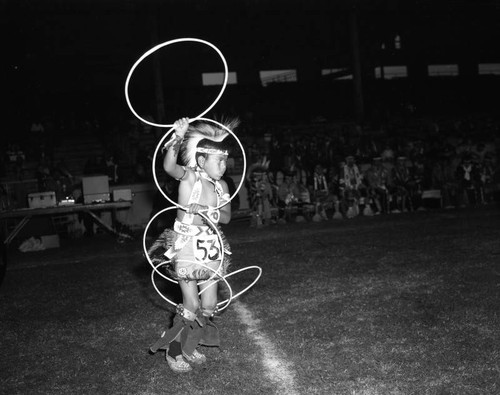 Child performers at the All American Indian Week at Wrigley Field