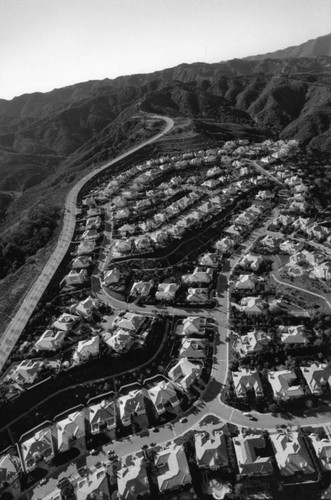 Homes in Tarzana, aerial view