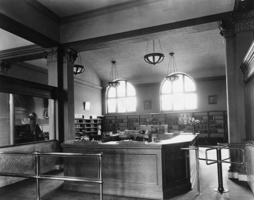 Circulation desk, Cahuenga Branch Library