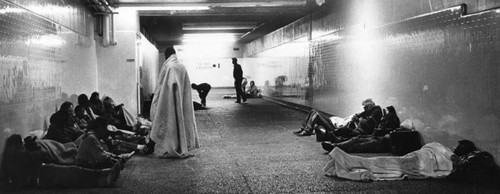 Homeless in Civic Center tunnel