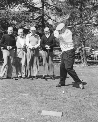 Former military officers golfing at Lakeside Country Club