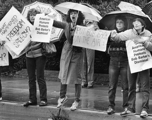 Protesting Bob Barker's dismissal from KABC