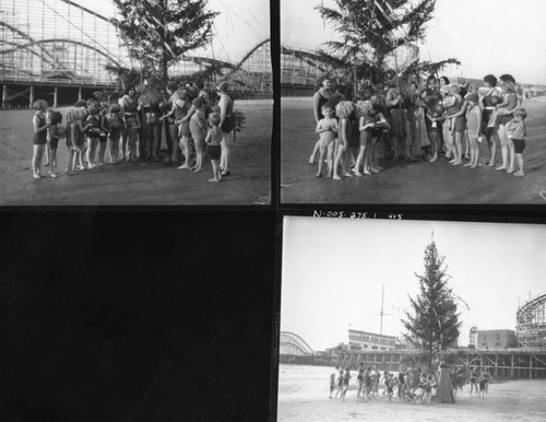 Christmas tree decorating on the Venice pier