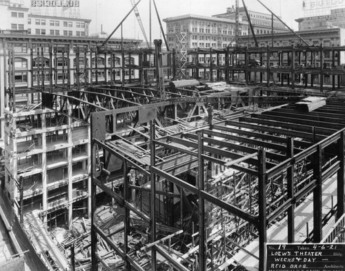 Loew's State Theatre construction site