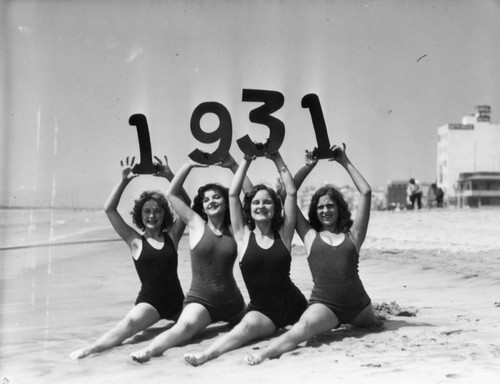 Beach beauties welcome the New Year