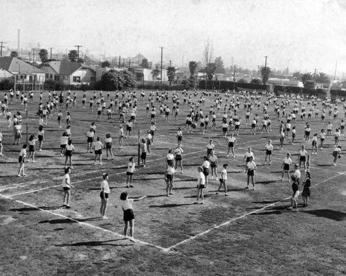 Volleyball tournament, Fremont High School, 1945