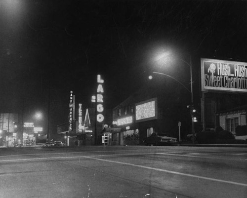 Sunset Strip at night