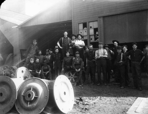 Men workers, group portrait