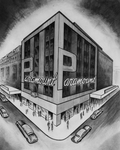 Paramount Theater remodeled, a drawing