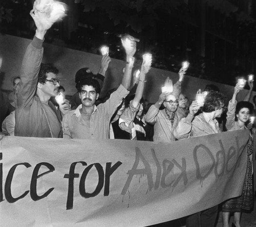 Protest against Rabbi Meir Kahane