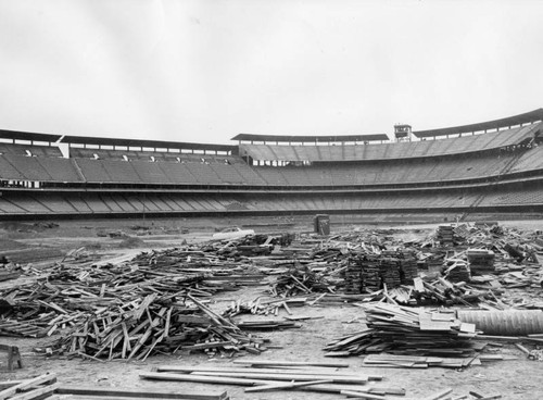 Dodger Stadium construction