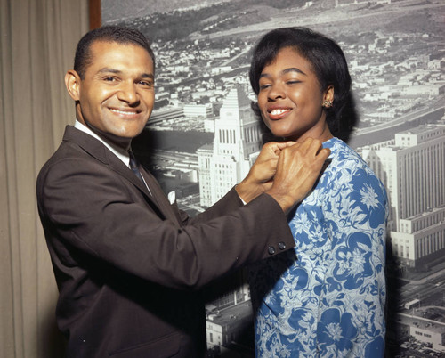 Councilman Billy Mills and Executive Secretary Flossie Burnley