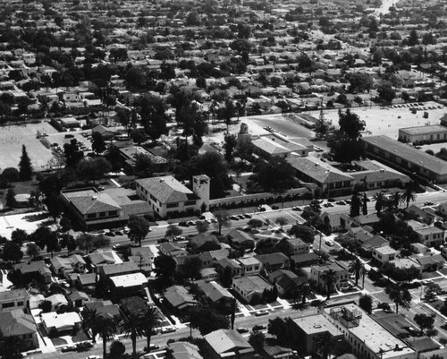 Neighborhoods, schools, and Civic Center, Huntington Park