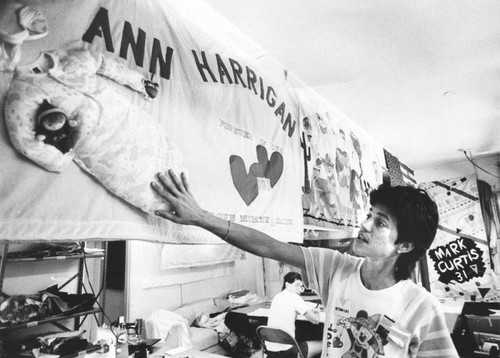 Quilt panel in memory of young AIDS victim