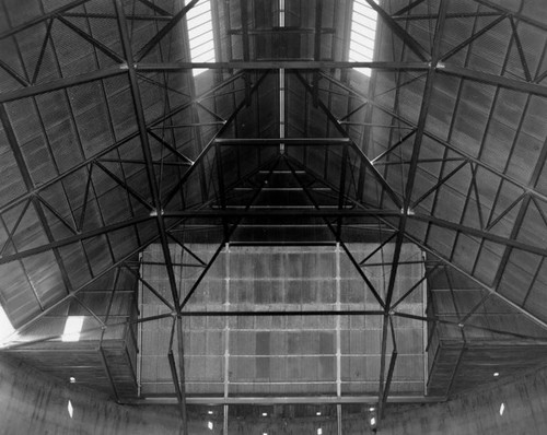 Inside a large storage tank