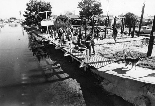 Protesters at Cremona Canal, Venice Canals