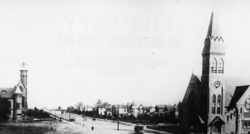 Churches on Colorado Street, 1888