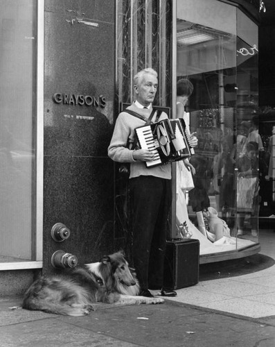 Blind street musician