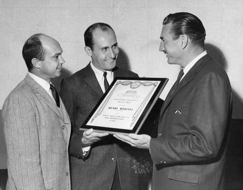 Henry Mancini receives Billboard Award