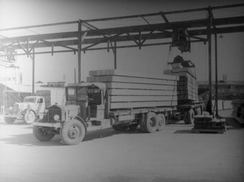 Loading a big rig at Los Angeles Harbor