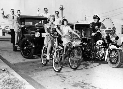 Parade bikes for safety drive