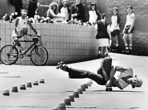 Venice skaters roll out to protest ban