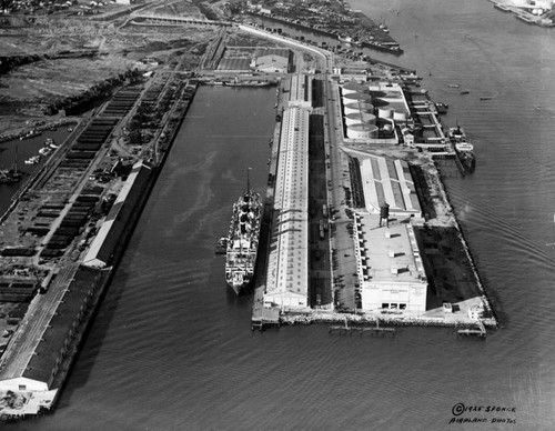 Pier No. 1, Los Angeles Harbor, aerial view