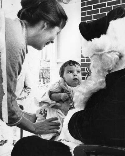 Santa, children terrify each other