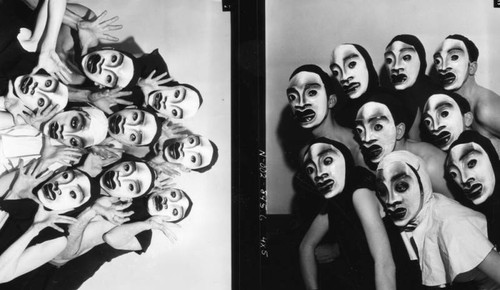 Dancers wearing masks, views 6-7