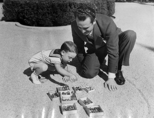 Harold Lloyd with son