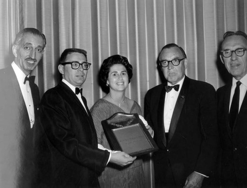 Mr. and Mrs. American Citizen of the Year award at the Cocoanut Grove nightclub