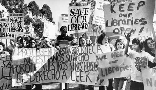 Save our Library demonstration