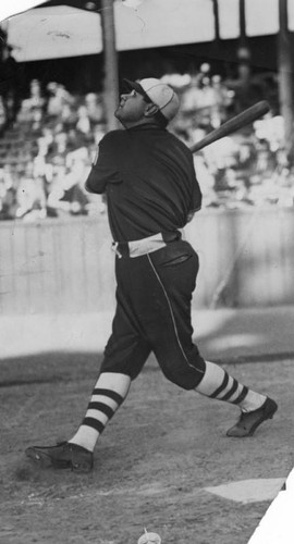 Babe Ruth in action