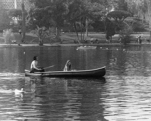 Canoeing in MacArthur Park