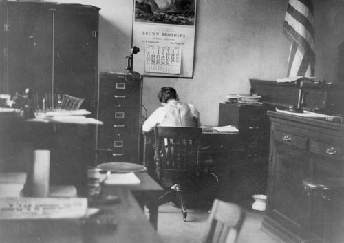 Office interior, Los Angeles City Jail