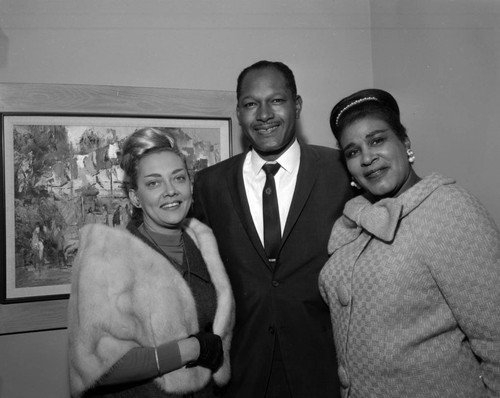 Councilman Tom Bradley with two unidentified women