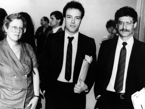 Jello Biafra with attorneys