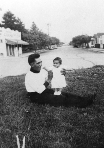 Mexican American father and child