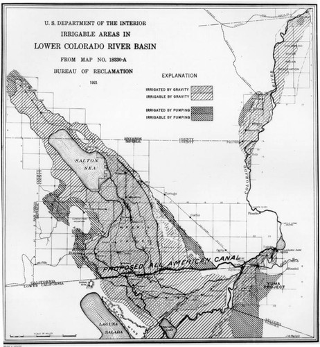 Irrigation map of the Colorado River Basin