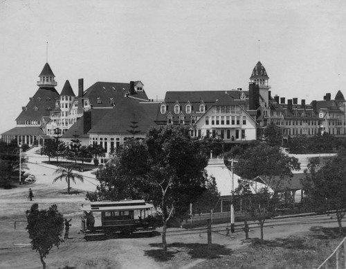 Hotel del Coronado and trolley station