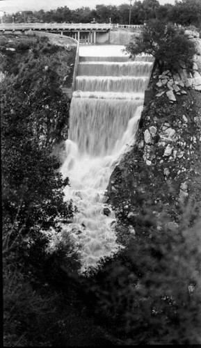 Water flowing down hill