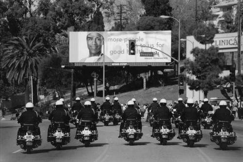 Motorcycle police on Sunset Boulevard, Echo Park