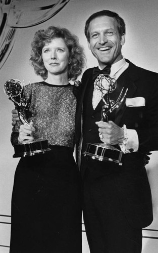 "Hill Street Blues" cast members with Emmys