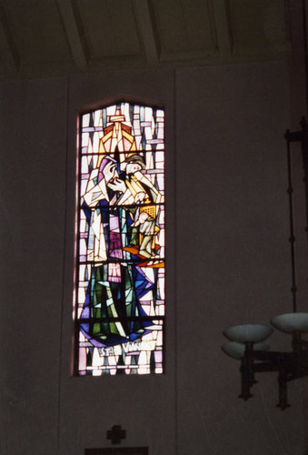 "St. Vianney" stained glass, St. Anthony Catholic Church