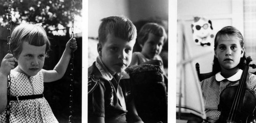 Three portraits of the Steinman children