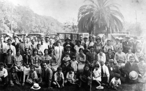 Armenian families at a church picnic in Elysian Park