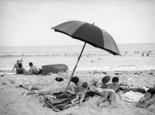 Watching the bathers, Corona Del Mar