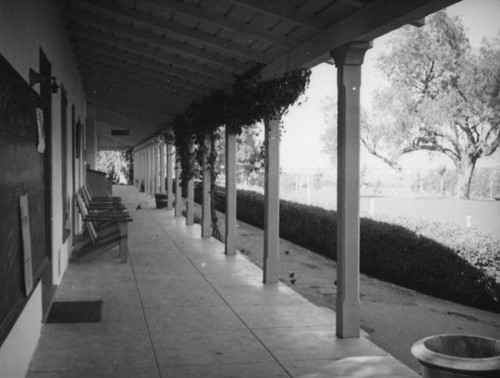 Sunset Field Golf Club, clubhouse porch, Baldwin Hills