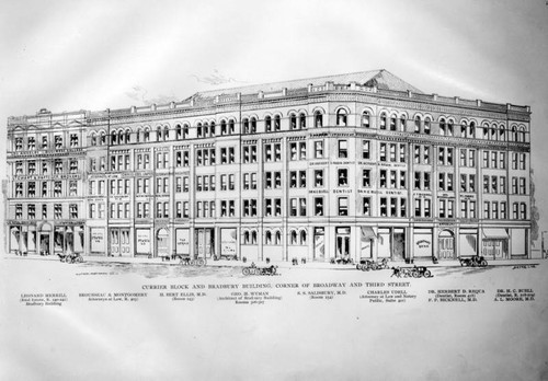 Drawing of Bradbury Building