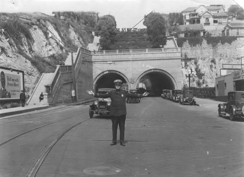 Policeman at Hill Street Tunnel